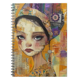 Vintage-Scrapbook-Collage-Gesicht (4) Notizblock