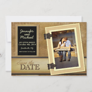 Vintage Scrapbook Hochzeitseinladung Einladung