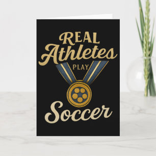 Vintage Script echte Athleten spielen Fußball Gold Karte