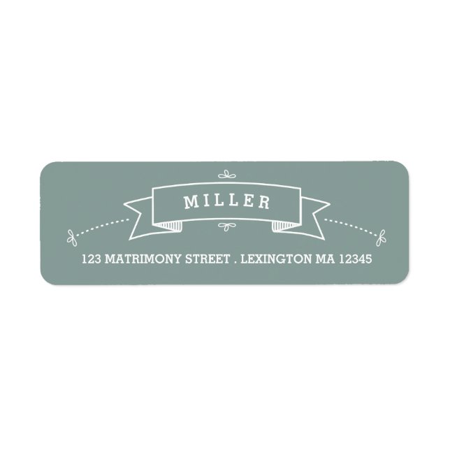 Vintage Scroll-Hochzeitadresse (Vorne)