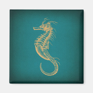 Vintage Seahorse Nautical Ocean Art Sea Horse Magnet