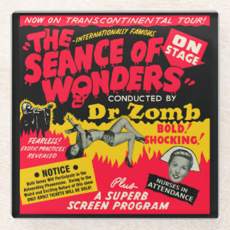 Vintage Séance der Wunder Gruselshow Glasuntersetzer