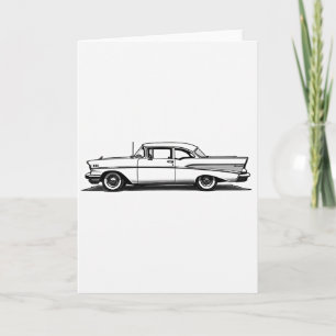 Vintage-Sedan-Vatertagskarte Karte