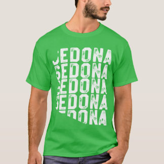 Vintage Sedona Urlaubsshirt Arizona State Geograph T-Shirt