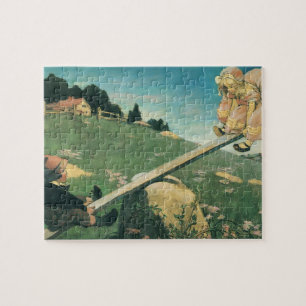 Vintage See Saw Margery Daw, Jessie Willcox Smith