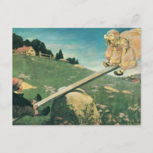 Vintage See Saw Margery Daw, Jessie Willcox Smith Postkarte