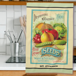Vintage Seed Catalog  Cream Kitchen Towel Geschirrtuch