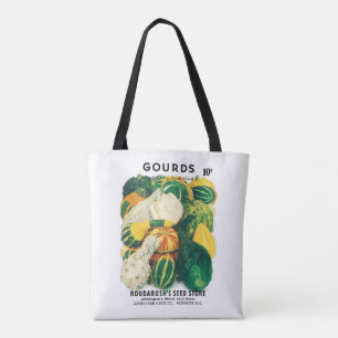 Vintage Seed Packet Art, Mixed Gourds Squash Tasche