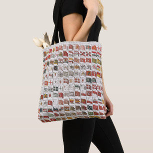 Vintage Seefahnen, ästhetische Druckgrafik Tasche
