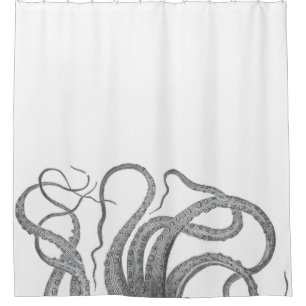 Vintage Seekrake kraken Tentakeln steampun Duschvorhang