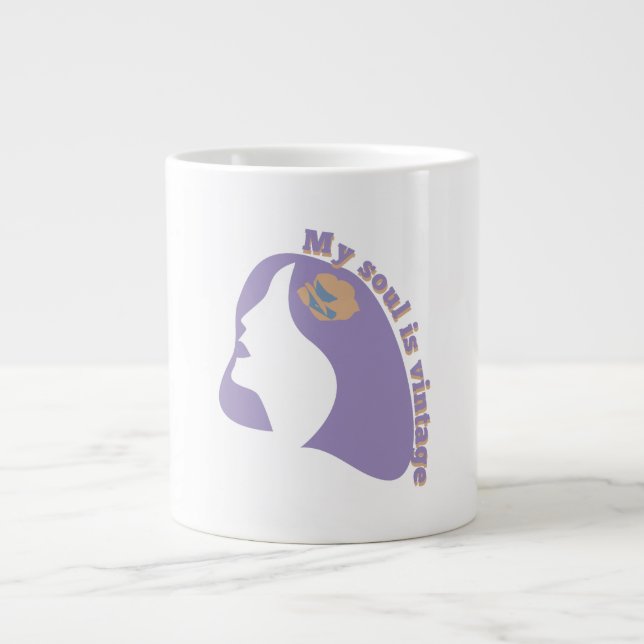 vintage Seele  Jumbo-Tasse (Vorderseite)