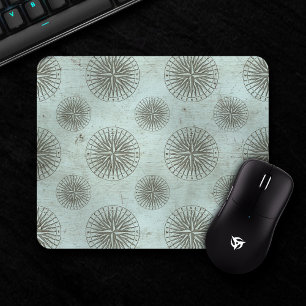 Vintage Seemannslied Steampunk-Kompass-Ephemera Mousepad