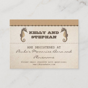 Vintage Seepferde Hochzeitstickets Begleitkarte