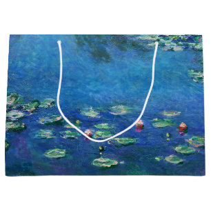 Vintage Seerosen von Claude Monet Große Geschenktüte