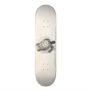 Vintage Seeschildkröte-personalisierte Skateboard