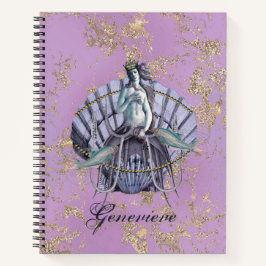 Vintage Seezunge Lila & Gold Notizbuch