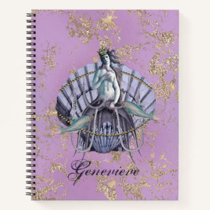 Vintage Seezunge Lila & Gold Notizbuch