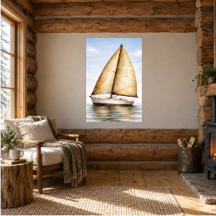 Vintage Segelboot Nautical Poster