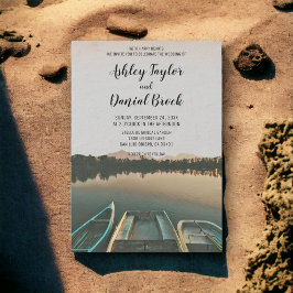 Vintage Segelboote Hochzeit in Urlaubsort Einladung