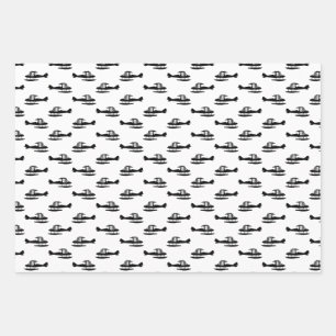 Vintage Segelflugzeuge CUSTOM HINTERGRUNDFARBE Geschenkpapier Set