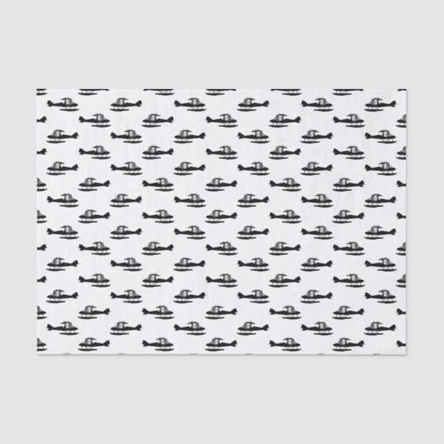 Vintage Segelflugzeuge CUSTOM HINTERGRUNDFARBE Seidenpapier (Vorderseite)