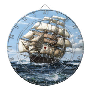 Vintage Segelschiffe Dartscheibe