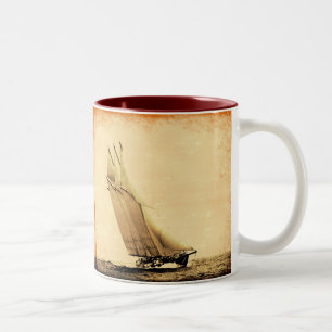 Vintage Segelyacht Atlantische Keramik Tasse