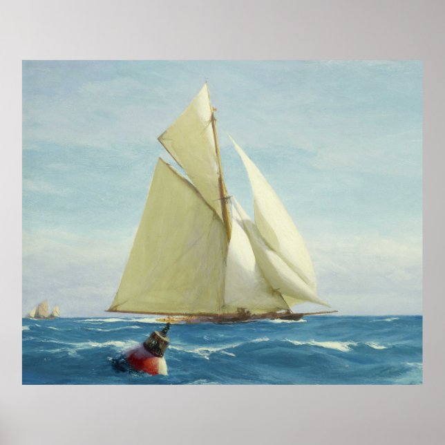 Vintage Segelyacht-Malerei (1910) Poster (Vorne)