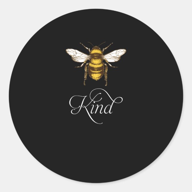 Vintage Sei nett - Hummelspende Runder Aufkleber (Vorderseite)