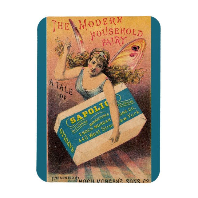 Vintage Seife Ad House Fairy Magnet (Vertikal)