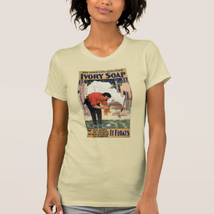 Vintage Seifenwerbung für Elfenbein T-Shirt