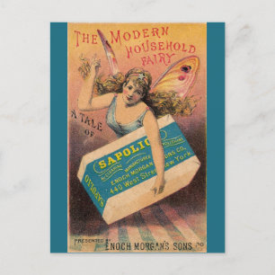 Vintage-Seifenwerbung Haus Fee Postkarte