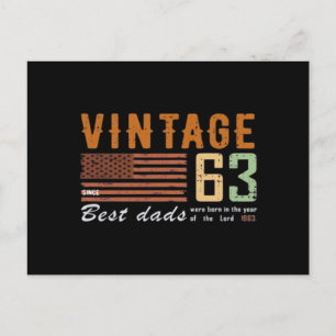 Vintage seit 1963 bestes Vater-Geschenk, bestes Va Postkarte