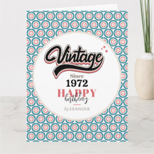 Vintage seit - 1972 karte