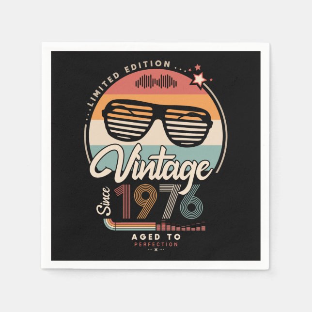 Vintage seit 1976 serviette (Vorderseite)