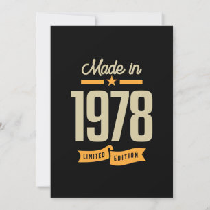 Vintage seit 1978 Geburtstagsgeschenk Einladung