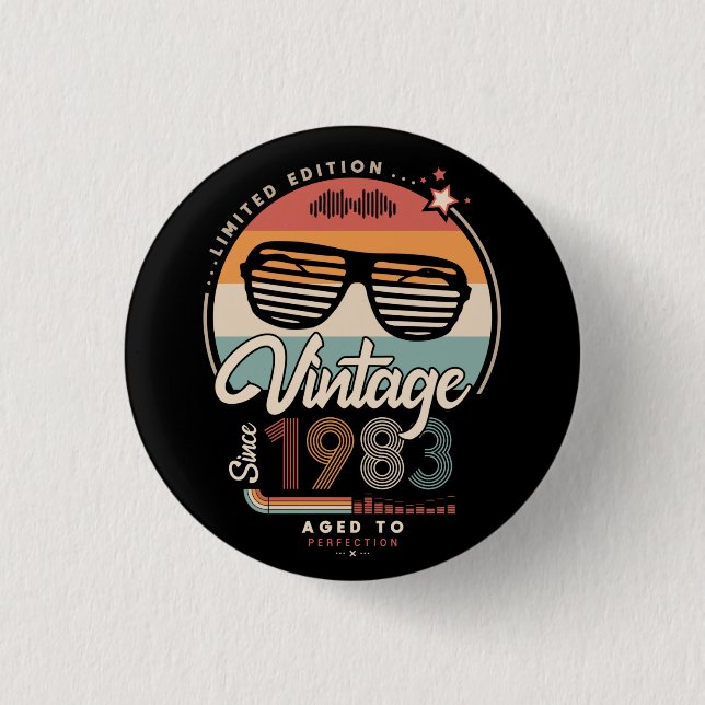 Vintage seit 1983 button (Vorderseite)