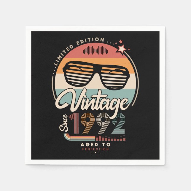 Vintage seit 1992 serviette (Vorderseite)