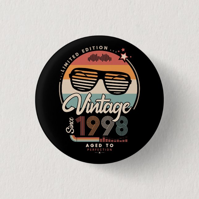 Vintage seit 1998 button (Vorderseite)