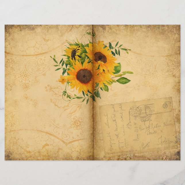Vintage Seite des Sunflower Journal (Vorderseite)