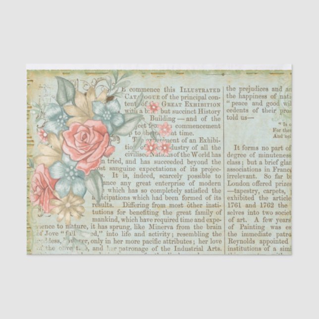 Vintage Seite Seidenpapier (Vorderseite)