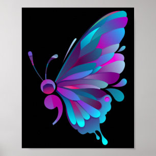 Vintage Semikolon Schmetterling Semi-Kolon Tattoo Poster