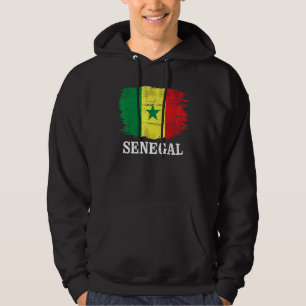 Vintage-Senegal-Flagge für Senegalese Hoodie