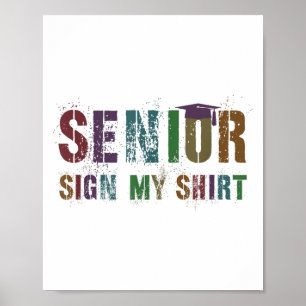 Vintage Senior CL von 2026 Absolventen unterschrei Poster