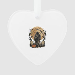 Vintage-Sensenmann-Halloween-Mond-Vektordesign_1 Ornament