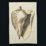 Vintage Sepia Conch-Muschel Küchentuch<br><div class="desc">Von diesen Muscheln des Conch hört man das Meer laut und deutlich! Wenn Sie gestresst sind,  stellen Sie sich am warmen Sandstrand vor. Diese Muschel von Conch ist ein großartiges Kunstwerk mit einem sepia-Hintergrund,  das das Bild deutlich schärfer macht.</div>