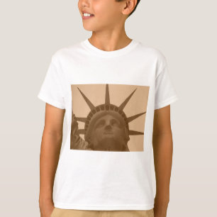 Vintage Sepia Tone Freiheitsstatue T-Shirt