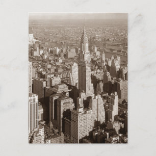 Vintage Sepia-Tönung New York Postkarte