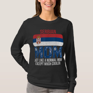 Vintage serbische Mama Serbien Flaggen-Design Mutt T-Shirt