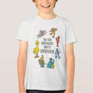 Vintage-Sesamstraße-Charaktere Geburtstags-Tri-Ble Tri-Blend Shirt